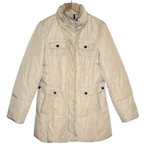 Marc New York Andrew Mark Cream Beige Down Fill Full Zip Puffer Jacket Size M